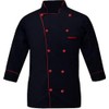New Executive Contrast Piping Men's Chef Coat Unisex Chef'Jacket With