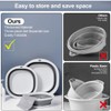 ZKGYUS Foldable Sink, Portable Dish Tray, Multi-Purpose Portable Washing Bowl,