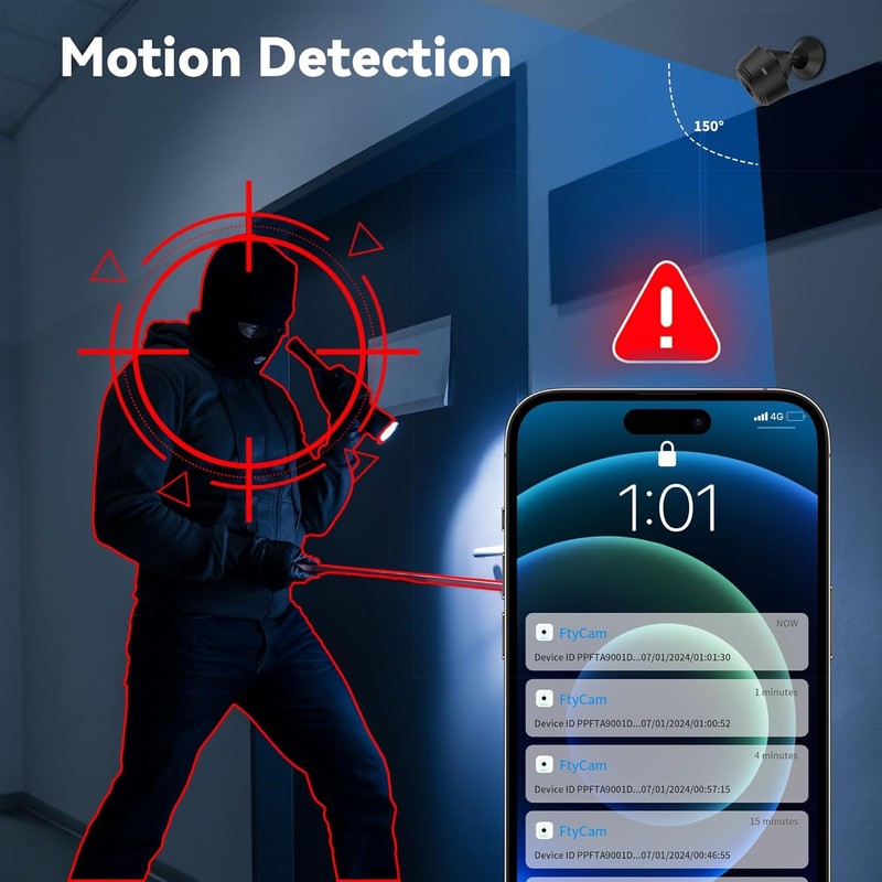 Oraolo Indoor Surveillance Camera, 1080P Clear Night Vision, Home Security