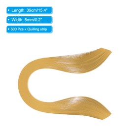 PATIKIL Quilling Strips Paper 600pcs 5mm 39cm Origami Paper Quilling Kits for Art DIY Hand Craft Christmas, Light Brown
