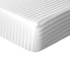 Sleepdown Hotel Quality Fitted Sheet 100% Cotton Satin Stripe Warm