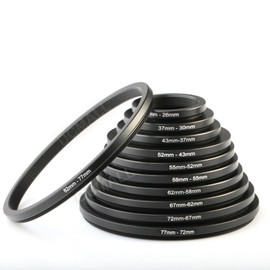 K&F Concept Step Down Ring 82mm-77mm 77mm-72mm 72mm-67mm 67mm-62mm 62mm-58mm 58mm-55mm 55mm-52mm 52mm-43mm 43mm-37mm 37mm-30mm 30mm-26mm Adapter Ring Filter Diameter Conversion Adapter