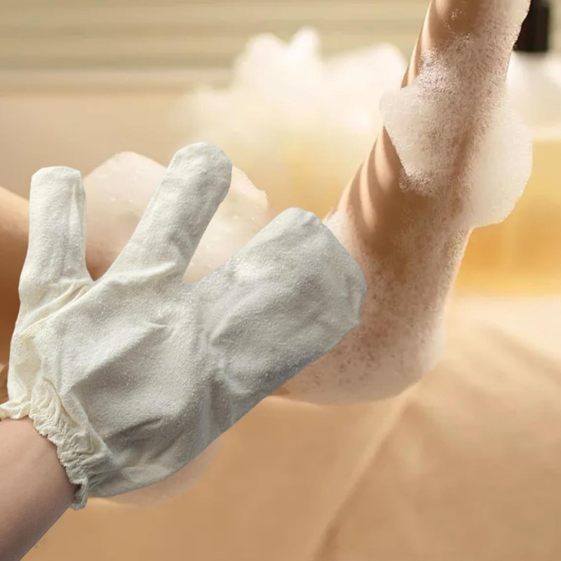 Guantes Exfoliantes de Seda Ajustables para Ducha con Masaje Corporal