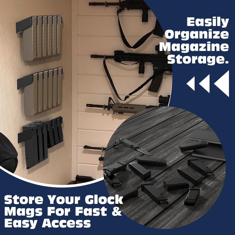 TFNUO 2Pack Magnetic Magazine Mount Holder for Glock 17 19