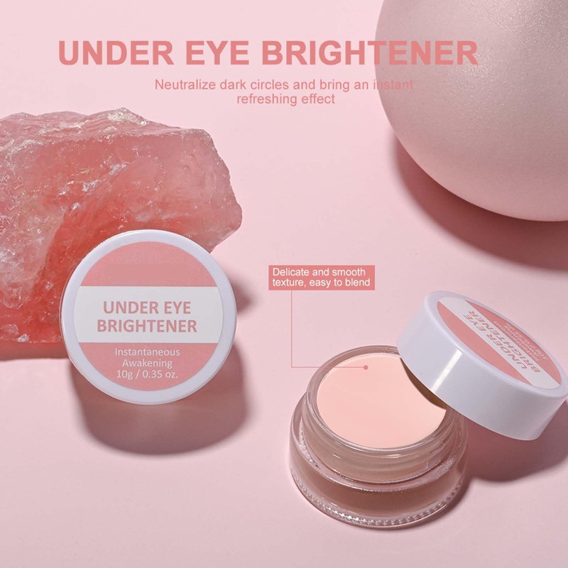 Under Eye Brightener and Concealer - Long Lasting Pink Cream