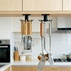 PRINKROOMY 360° Rotating Kitchen Hooks, Adhesive Utensil Organizer Rack with
