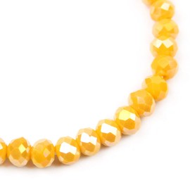 RIAH FASHION Inspiration Engraved Bar Sparkly Crystal Bead Bracelet - Religious Message Stretch Strand Cuff Bangle Blessed, Lord, Amazing Grace, Philippians, Heart (Love and Be Loved - Mustard)