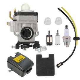Carburionix NEW High Quality WYK-74 Carburetor for Husqvarna 145BT Kawasaki TE45DX Blower Walbro WYK-74-1 Blower with Air Filter Box Fuel Line Spark Plug Kit