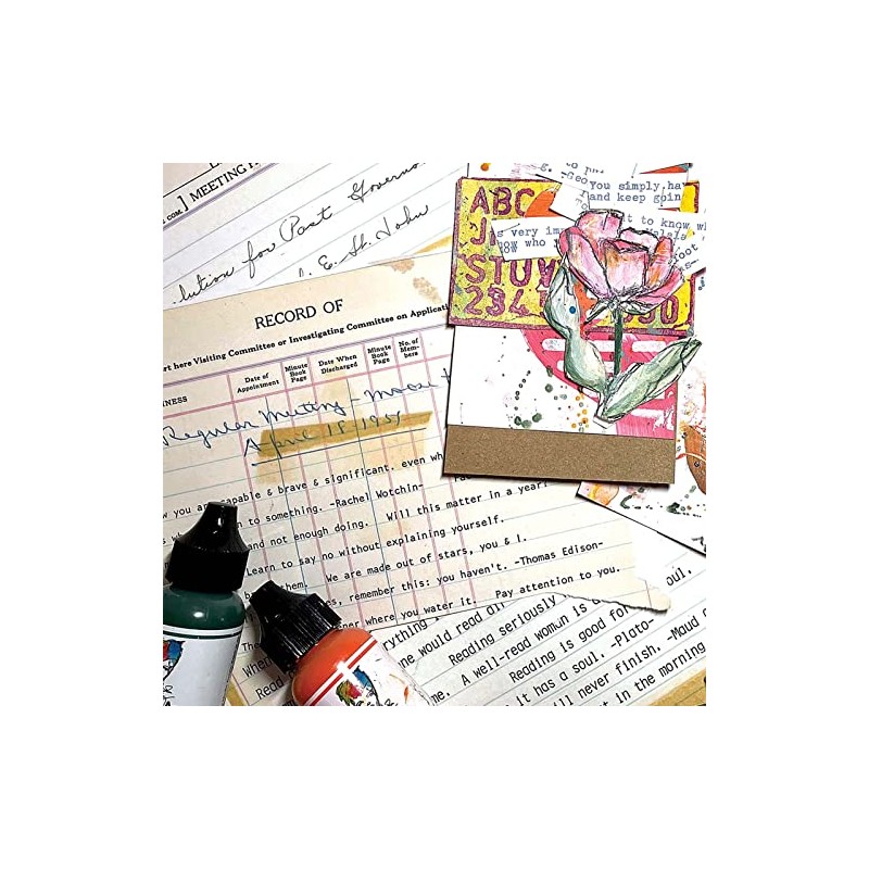 Ranger Dina Wakley Media Set 2 TYPED LEDGERS 12/SHT