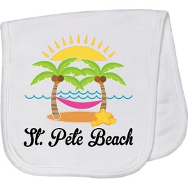 inktastic St. Pete Beach Florida Vacation Baby Burp Cloth White 3e212