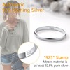 PROSILVER Plain Silver pinky Ring 2mm Wedding Rings Women Silver