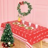 Christmas Table Cloth Party Disposable Tablecloths,Red and Christmas Elk Table