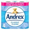 Andrex Classic Clean Toilet Rolls - 4 Toilet Roll Pack