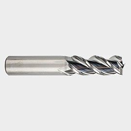 YG-1 28579 Carbide Alu-Power Square End Mill, 3 Flute, 45 Degree Helix, Regular Length, Uncoated Finish, 2-1/2" Length, 5/16"