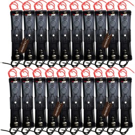 18650 Battery Case Holder 1 Slot, Ltvystore 18650 Battery Storage Box, Black Plastic Batteries Case for 18650 Button Top Single Battery,Pack of 20