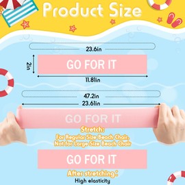 Boao 8 Pack Towel Bands for Beach Chair, Pool & Cruise Essentials, Elastic and Windproof, Towel Chair Clips Lounge Strap Holder, Cruise Ship Accessories (Inspirational)