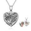 KINGWHYTE Tree of Life Heart Locket Necklace 925 Sterling Sliver