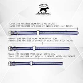 Regal Dog Products Medium Lime Green Heavy Duty Reflective Dog Collar with Durable Metal Buckle and D Ring Adjustable, Chew Proof & Waterproof Center Ring | Strong Small Dog Collar