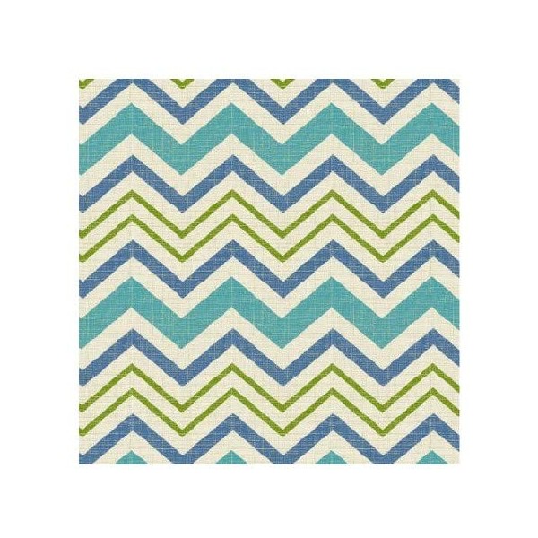 Stitch & Sparkle Cotton Duck 45" Chevron Azure Color Sewing