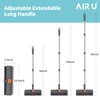 Floor Scrub Brush with Long Handle, 3 in 1 Scrape
