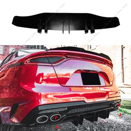HHENGYISOUL Add-On Rear Bumper Diffuser Valance Splitter Fits for KIA Stinger 2017-2020 Pre-Facelift,Blake Style Rear Diffuser Valance Splitter for KIA Stinger 2017-2020 Pre-Facelift Only