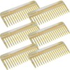 Giorgio G30 Large 5.75 Inch Hair Detangling Comb, Wide Teeth for Thick Curly Wavy Hair. Long Hair Detangler Comb For Wet and Dry. Handmade of Cellulose, Saw-Cut, Hand Polished, Ivory 6 Pack
