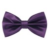 Alizeal Mens Solid Color Bow ties Polyester Pre Tied Wedding