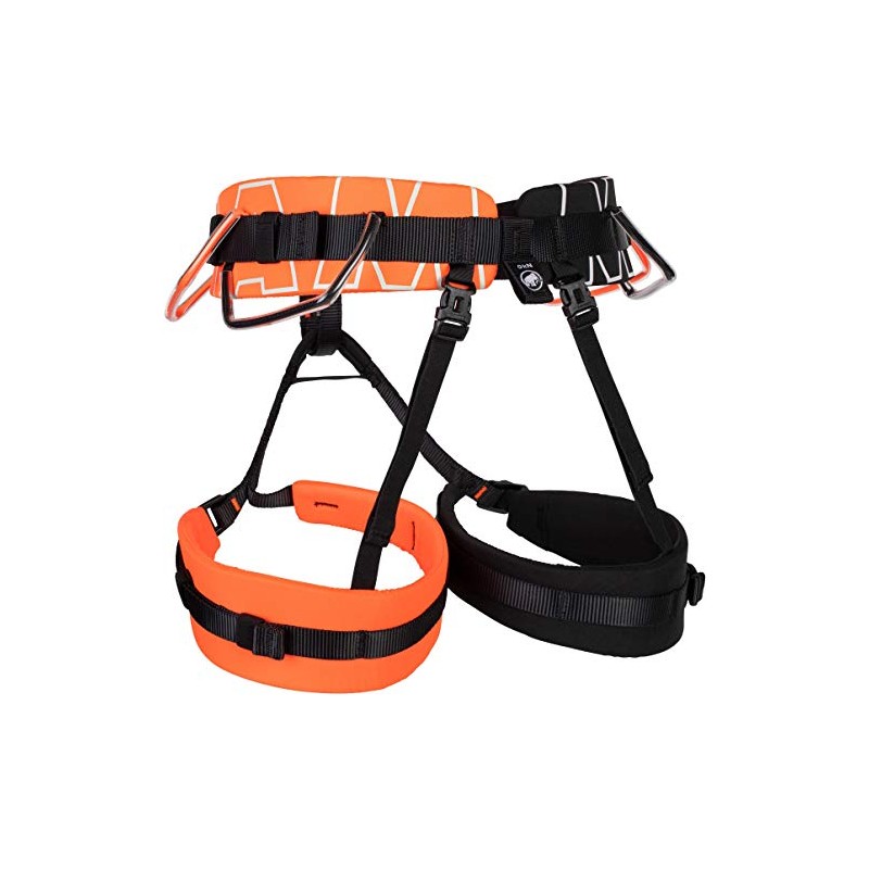 Mammut 4 Slide Harness in Bright Orange/Black, M-XL