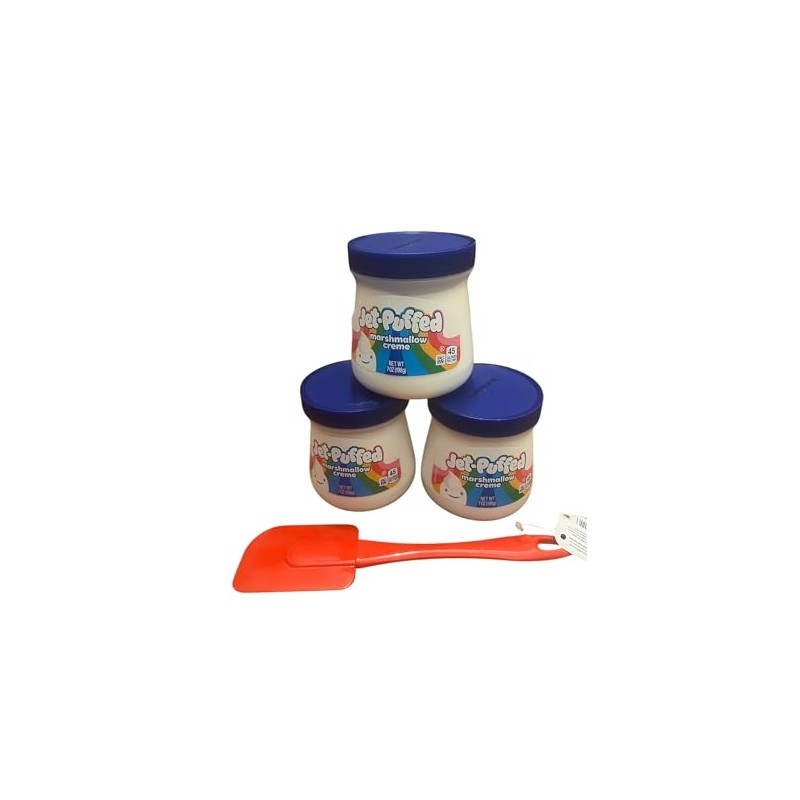 Puffed Jet Puffed Marshmallow Crème bundle of 3 with Spatula