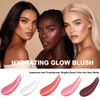 Cream Blush Stick, Natural Glow Finish Looking, Hydrating Lightweight Shiny