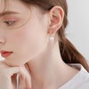 Pearl Dangle Earrings for Women, Sterling Silver Pearl Drop Hoop
