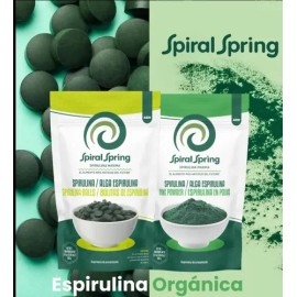 Alga Spirulina Orgánica Una Polvo Y Una En Bolitas 2 Paks                                                                                             