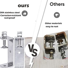 Yeruvce Metal Clamp Heavy Duty Clamp C Clamp Woodworking Clamp with Wide Jaw Openings (85MM), 2PCS