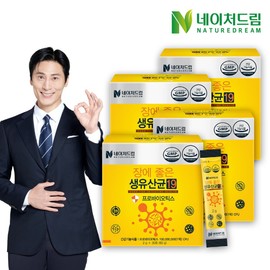 Nature Dream 네이처드림 장에 좋은 생유산균19 2g x 30포(60g) 4박스 Nature Dream Good for the Intestines Probiotics 19 2g x 30 Packs (60g) 4 Boxes