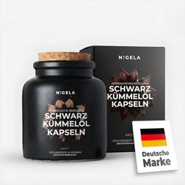 Nigela Black Cumin Oil Capsules AKUT - Premium Caraway Oil High Dose - Black Cumin Oil Cold Pressed & Unfiltered - Black Cumin Oil Capsules from African Agriculture - Pack of 180