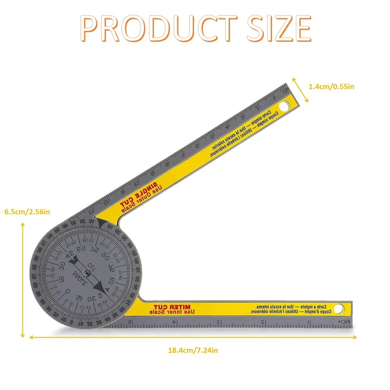 Yuiturt Miter Saw Protractor, 360° Angle Finder Tool, 360 Portable