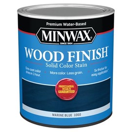 Minwax Wood Finish Water-Based Solid Color Stain, Marine Blue, 1 Quart