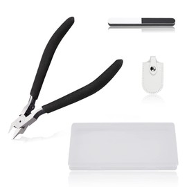 LEONTOOL Model Tools Kit, 5 Inches Single Blade Nipper, Model Nipper with Polishing Block, Ultimate Nipper for Plastic Model