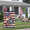 Heyfibro 4th Of July Patriotic Garden Flag 12x18 Double Sided