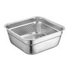 Cabilock Kitchen Colander Stainless Steel Fine Mesh Strainer Bowl Square