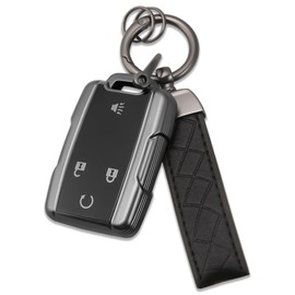 CHENZLIN for GMC Chevy Key Fob Cover 4-Button Case Keychain Accessories