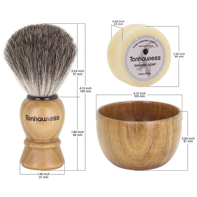Shaving Brush Kit For Men, 3 In 1 Shaving Brushes