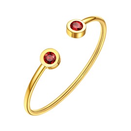TenrSteel Gold Cuff Bracelet BirthStone Bangle Bracelets Gold Bangle Bracelets for Women Arm Bracelet