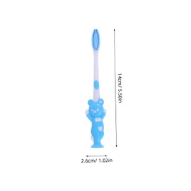 OHPHCALL 32ct Soft Bristles Kids Toothbrushes Mini Toothbrushes for Toddlers Gentle on Gums Cartoon Design Suction Cup Stand