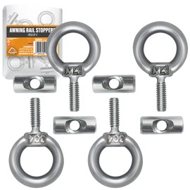 Xtremeauto Awning Rail Stoppers 4-Pack – M4 x 12mm Stainless Steel 6mm Diameter – Awning End Stops for Caravan, Campervan, Motorhome, Tent Rail Track – Rustproof & Durable