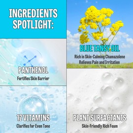 MAXCLINIC MAXCLINIC [K-Beauty] Blue Tansy Oil to Foam - All-in-One Korean Face Wash Oil Based Foaming Facial Cleanser - Excess Sebum & Oil Control - Makeup Deep Cleansing Oil for All Skin Types (3.88 fl oz)