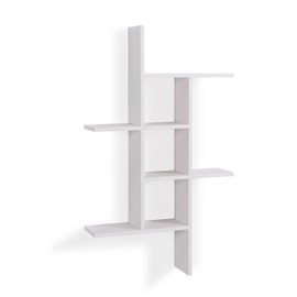Danya B. Cantilever Cubby Decorative Modern Wall Mount Shelf – Horizontal or Vertical (White)