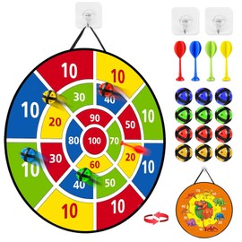 29 Inches Double Sided Kids Dart Board Set - Boys Toys Double Sided Dartboards with 20 Sticky Balls, Large 29-Inch Board,Gifts for 4 5 6 7 8 Year Old Boy Girl and Adult