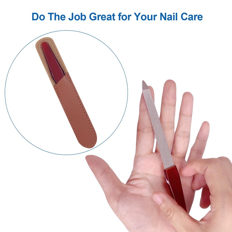 3 Pack Metal Nail File with Sharp Pointed Tip and