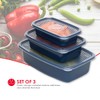 Home Basics Plastic Meal Prep Set, Blue | Perfect for